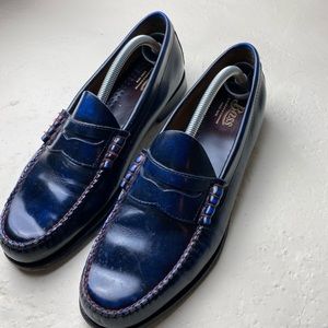 Blue classic loafers